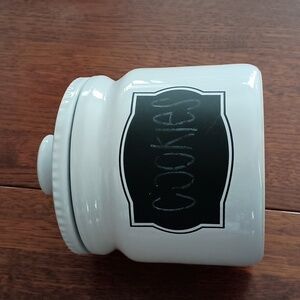 Hobby Lobby Chalkboard Ceramic Canister Cookie Jar